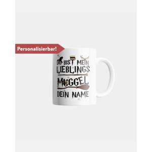 Tasse à eau en céramique « Tu es mon Muggle préféré » au design simple avec impression par sublimation de nom personnalisé pour les cadeaux ou les articles originaux - Product Image 1