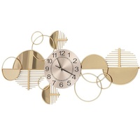 Jam Dinding Logam Desain Modern Bertenaga Baterai Kuarsa, Tampilan Jarum, Kerajinan Unik, Dekorasi Rumah untuk Pernikahan/Ulang Tahun, Cocok untuk Hadiah