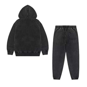 Chándal con Capucha para Hombre, Lavado Ácido, Nuevo, Ligero, para Invierno, 100% Algodón, Precio al por Mayor 2025 - Product Image 2