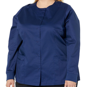 Custom <b>Plus</b> <b>Size</b> Button-Down Long Sleeve Solid Anti-Wrinkle Stretch Polyester/Cotton Unisex Lab Coat - Product Image 2
