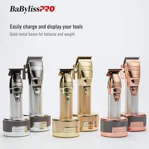 Tondeuse à cheveux sans fil rose doré avec base de charge, étanche, alimentation USB/piles, en acier inoxydable, lavable, pour usage domestique (US/UK) - Product Image 5