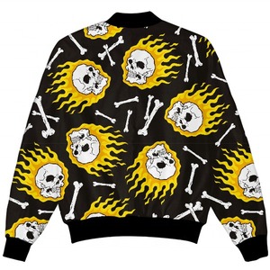 เสื้อแจ็คเก็ตบอมเบอร์แบบสั่งทำสำหรับผู้ชาย พิมพ์ลายเต็มตัว ผ้าโพลีเอสเตอร์ เสื้อแจ็คเก็ตวาร์ซิตี้ ผลิตแบบ OEM - Product Image 6