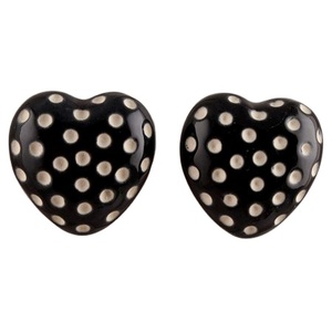 Bulk Ceramic Single Hole <b>Knobs</b> <b>Black</b> Vintage Pulls Heart Etched <b>Door</b> Cabinets Drawers Closet 4.44 cm CHK-23 - Product Image 2
