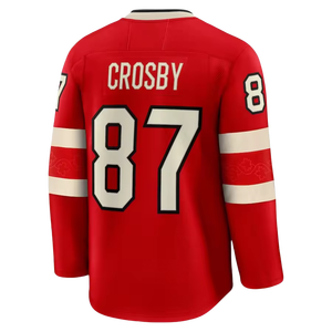 Camisetas de Hockey sobre Hielo Cosidas en Rojo de los Equipos de Canadá 2025, con los Números 19 de Matthew Tkachuk, 97 de Connor McDavid y 29 de Mac Kinnon - Product Image 2