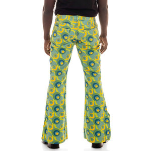 กางเกงขายาวทรงบานพิมพ์ลายตามสั่งสำหรับผู้ชาย คุณภาพสูง สไตล์ลำลอง กางเกงวอร์มทรงบานซ้อนสำหรับผู้ชาย - Product Image 4