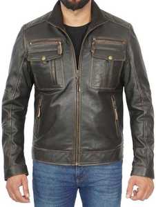 Blouson de moto unisexe en cuir coupe-vent, veste de motard avec design de sécurité personnalisable, toutes saisons, vente en gros - Product Image 2