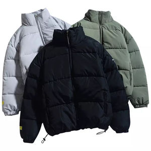 Blouson Bomber Personnalisé Brodé sur le Devant Effet Bulle Brillant pour Homme, Manteau Court en Toile OEM, Doudoune en Coton pour l'Hiver et l'Extérieur - Product Image 4