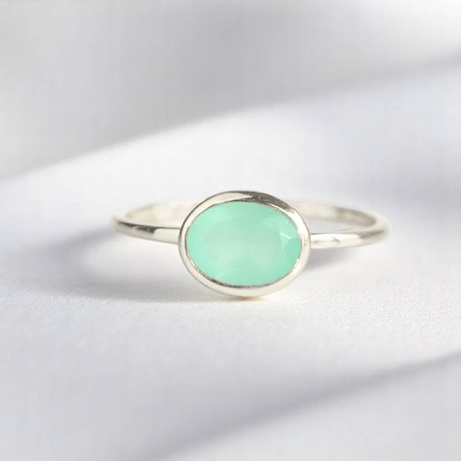 Aqua Chalcedony Silver
