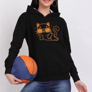 Sweats à capuche en molleton de style pull pour femmes Hip Hop surdimensionné Logo sur mesure Service OEM disponible Sweats à capuche pour femmes - Product Image 2