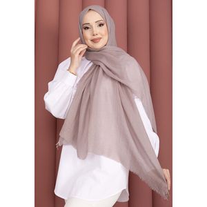 ชุดผ้าโพกศีรษะและผ้าพันคอนุ่มหรูหราผ้าเครปขนมิงค์ - Product Image 1