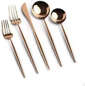 Ensemble de couverts de mariage cuillère fourchette ensemble de couverts en acier inoxydable, ensemble de couteaux d'hôtel au design de luxe à louer, ensemble de couverts en acier miroir - Product Image 6