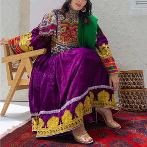 2025 Hola nueva llegada vestidos étnicos afganos bordados completos para mujeres mejores fabricantes vestido Kuchi afgano con hecho a mano - Product Image 5