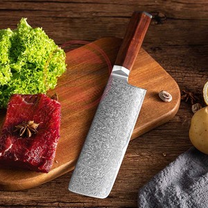 Couteau à bois en acier damas Full Tang Couteau de cuisine damas intelligent - Product Image 2