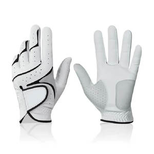 Logo personnalisé 100% véritable Cabretta cuir de mouton antidérapant doux respirant adulte gant de golf prix de vente en gros hommes gants de golf - Product Image 1