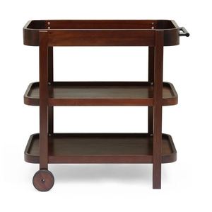 Newest fancy wood wine bar cart for home catering hotel restaurant kitchen food <b>serving</b> <b>trolley</b> wine & glasses holders hot sell - Product Image 2