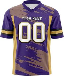 Venta al por mayor Diseño EE. UU. Tamaño Camisetas deportivas Logotipo bordado Nombre Ropa de fútbol Cosido Personalizado Mujeres Camisetas de fútbol americano - Product Image 5