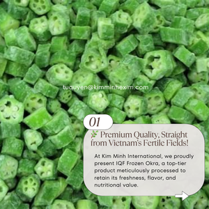 Vietnam IQF gombo congelé de haute qualité de qualité supérieure tranchés fruits entiers légumes BRC & Halal certifiés pour l'exportation - Product Image 5