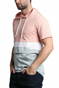 Stylish Men's 100% Cotton <b>Short</b> <b>Sleeve</b> Hoodie Lightweight Trendy for Casual Wear Winter Sports Training Half <b>Sleeve</b> <b>Hoodies</b> - Product Image 3