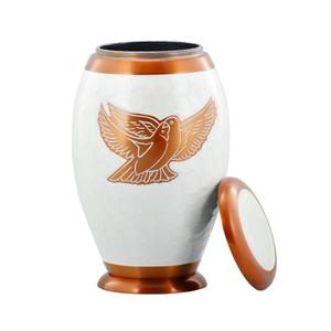 โกศเผาศพทำจากอลูมิเนียมสำหรับมนุษย์และสัตว์เลี้ยงของที่ระลึกงานฝังศพโกศโลหะจากอินเดียขายส่ง - Product Image 2