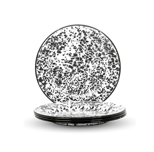 PLAQUES DE SERVICE DE RIZ EN ÉMAIL PLATS POUR CUISINE ET HÔTELS À LA MAISON DANS UN DESIGN DÉCORATIF PEINT MINIMALISTE MODERNE - Product Image 6