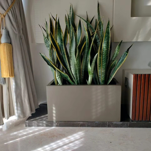 Macetas Rectangulares de Fibra de Vidrio FRP Clásicas y Elegantes con Orificios de Drenaje, Macetas de Interior/Exterior para Uso Doméstico, Flores Artificiales - Product Image 1