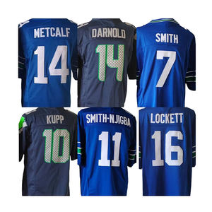 Uniformes Deportivos de Fútbol Americano al por Mayor para Hombre, Tallas Grandes # 16 Lockett # 14 Metcalf # 7 Smith # 54 Insignia Wagner - Product Image 1