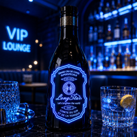 Autocollant LED Lumineux Étanche pour Bouteille de Vin Longstargift – Présentation Premium pour Promotion Alcoolique