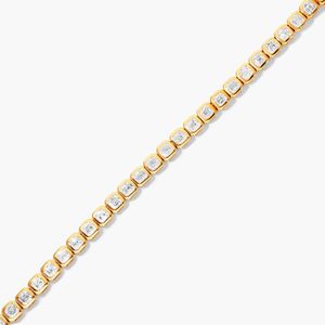 สร้อยข้อมือเพชรมอยส์ซาไนต์ขนาด8นิ้ว925เงินและทอง10K เครื่องประดับเย็นพรีเมี่ยมของขวัญแฟชั่นที่สมบูรณ์แบบสำหรับทุกเพศ - Product Image 4