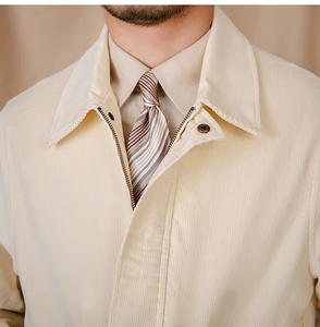 Autumn and Winter Men's Wool/Polyester Nonwoven Plain Dyed Streetwear Warm Handsome High Quality Versatile Casual Jacket - Product Image 6