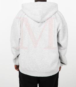 2024สเวตเตอร์มีฮู้ดสำหรับผู้ชายผ้าฝ้าย100% มีซิปสไตล์สตรีทแวร์สีล้วนพิมพ์ลายย้อมสีล้วนบริการ OEM - Product Image 3