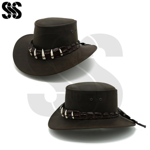 Chapeau de cowboy en cuir pour l'équitation, réglable, de haute qualité, chapeau décontracté pour homme avec couleurs personnalisées - Product Image 4