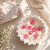 Luxe huisdecoratie op maat gemaakte Valentijnsdag cadeau Moederdag Vrouwendag bloemen gevormde aroma gipsen houder geurende sojawas kaars