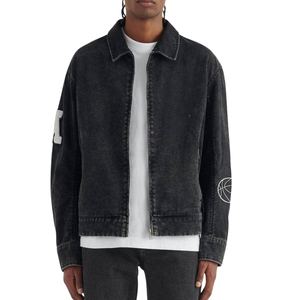 Veste en jean tissée vintage de luxe pour homme OEM, qualité supérieure, style rétro classique, streetwear décontracté, veste durable - Product Image 2