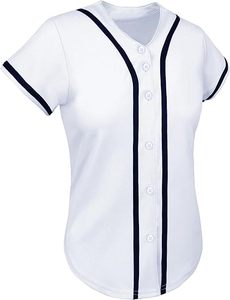 Top corto de béisbol blanco de diseño personalizado para mujer, camiseta de béisbol para jóvenes, camiseta de softbol, Top corto para mujer - Product Image 3