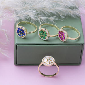 Anillos turcos Baguette de circón de diseño Redondo, venta al por mayor, joyería de plata de ley 925 hecha a mano - Product Image 2