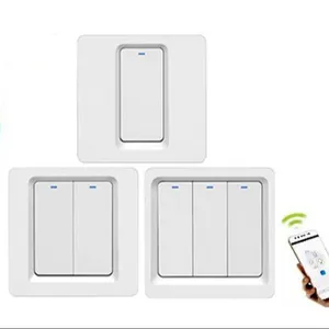 2 gang Smart Wifi Wall Light Switch Funciona com Alexa Google Assistant