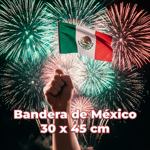 ธงชาติเม็กซิโกขนาด 30x45 ซม. ผลิตจากผ้าซาตินไนลอนโพลีเอสเตอร์ที่ทนทาน พร้อมเสาพลาสติกนุ่ม หัวเสาสีทอง และเทคนิคการพิมพ์สีทอง - Product Image 3