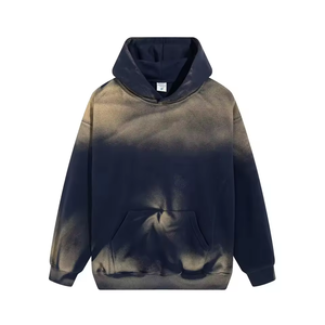 Sudadera con capucha de algodón de rizo francés de peso pesado, Sudadera con capucha con tinte de corbata, sudadera unisex de gran tamaño, sudaderas con capucha con lavado ácido y sol desteñido - Product Image 6