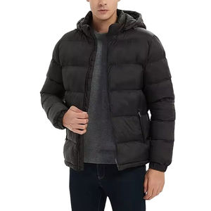 Nouveau style de veste bouffante brillante pour l'hiver Veste bouffante imperméable épaisse et chaude pour l'hiver Manteau à capuche chaud pour hommes Veste à fermeture éclair - Product Image 1