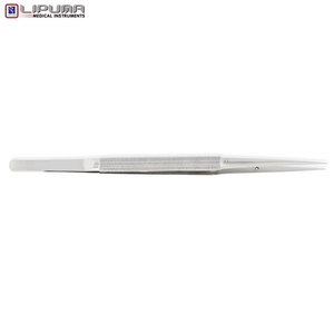 <strong>TC</strong> Micro Surgery Straight <strong>Forceps</strong> Straight 0.5mm Tips Round Handle High Quality Stainless Steel 7.25'' 18.5cm Medic Instruments - Product Image 3
