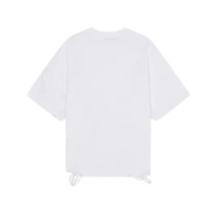 T-shirt unisexe surdimensionné en coton 100% délavé et vieilli, blanc, style grunge, ourlet déchiré, streetwear, logo personnalisé