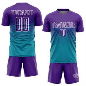 Ensemble d'uniformes de football personnalisés pour hommes Maillot respirant à manches courtes Coupe automatisée 100% polyester Léger Séchage rapide Personnalisé - Product Image 5