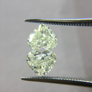 Très vert clair jaune taille coeur IGI certifié 1.01 Ct VS1 clarté 100% diamants naturels en vrac de l'Inde pour la fabrication de bijoux - Product Image 1
