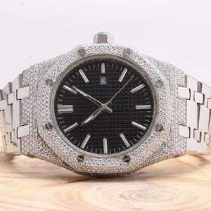 Antique Moissanite Diamond Analog <b>Watch</b> Luxury Stainless Steel Band 20mm Width Glass Water Resistant 3BAR Formal Casual Wear New - Product Image 4