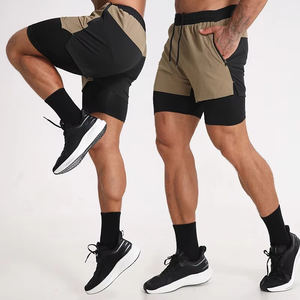 Personnalisé Séchage Rapide Double Couche Doublé Poche Gym Fitness Basketball Polyester Spandex Confort Hommes Shorts Fitness Gym Wear Shorts - Product Image 1