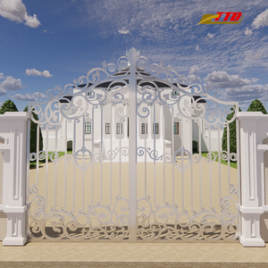 Llama la atención a tu entrada con un atrevido diseño de puerta de hierro forjado que combina seguridad artística y artesanía de metal atemporal - Product Image 3