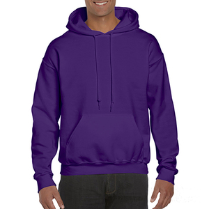 Sweat-shirt à capuche pour homme en polyester/coton uni, imprimé en relief, respirant, anti-plis, hiver, avec poche, haute qualité, 250g - Product Image 2