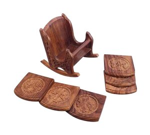 Hot Selling Square Carved Design <b>Wooden</b> Eco-friendly Coasters Placemats for Luxury Hotels Restaurants Furniture Bar <b>Chairs</b> - Product Image 4
