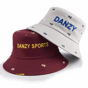 Chapeau de seau d'été noir en polyester personnalisé avec logo de designer imprimé, broderie 3D, impression en relief, motif animal, style image, extérieur - Product Image 4