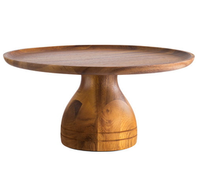 High Quality Wood Cake <b>Stand</b> Decorative Tools Gadgets Round <b>Wooden</b> <b>Cupcake</b> Pedestal Rustic Cake Holder - Product Image 6